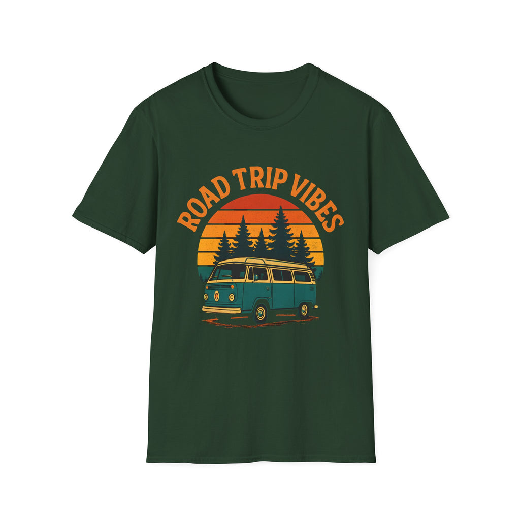 Road Trip Vibes Retro Van T-Shirt