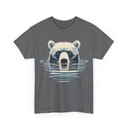 Bear in Water Graphic Tee – Gildan 5000 Heavy Cotton Shirt