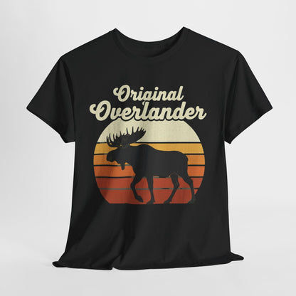 Original Overlander Moose T-Shirt | Retro 1970s Sunset Wilderness Tee