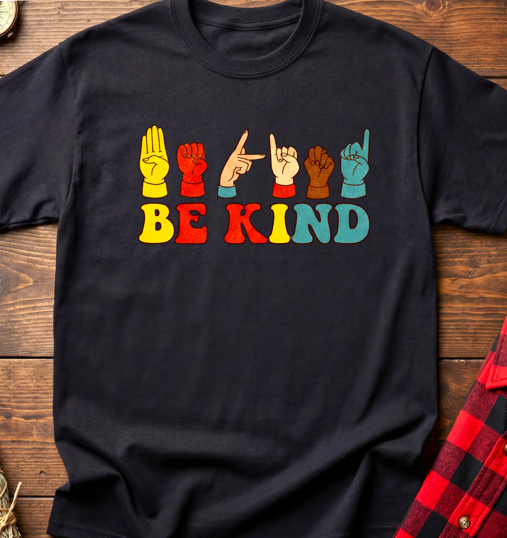 Be Kind ASL Retro T-Shirt