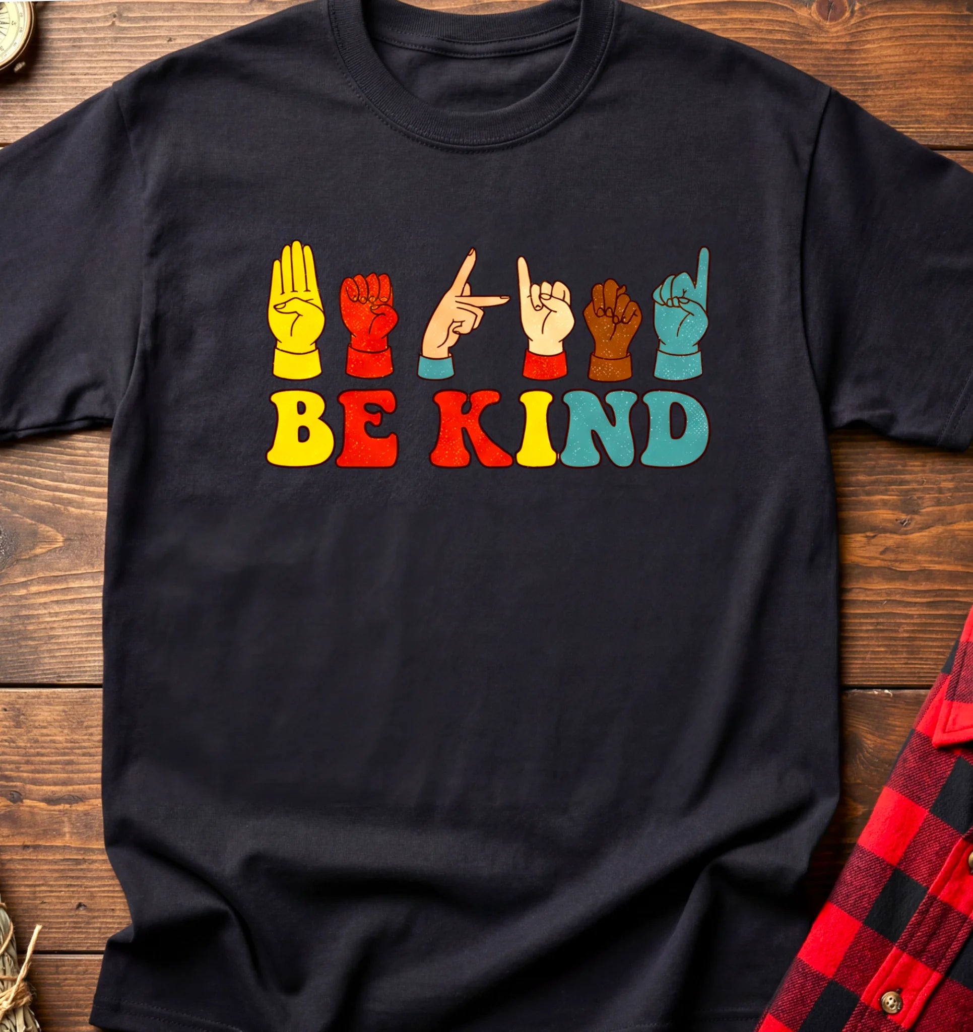 Be Kind ASL Retro T-Shirt