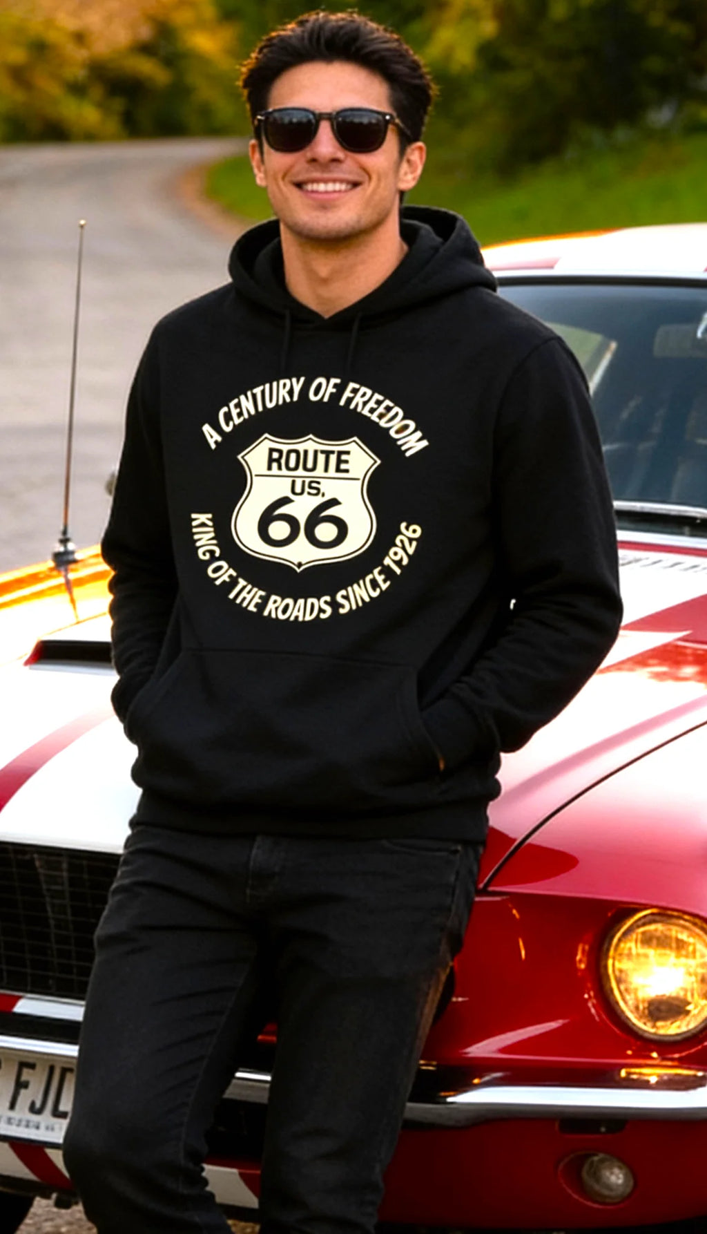 Route 66 A Century of Freedom Lightweight Hoodie